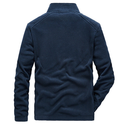 Men's autumn and winter thick fleece jacket in warm, cozy design