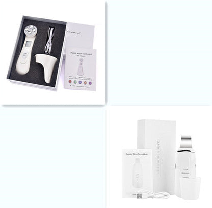 Multifunctional skin rejuvenation care instrument in white with handheld facial treatment design