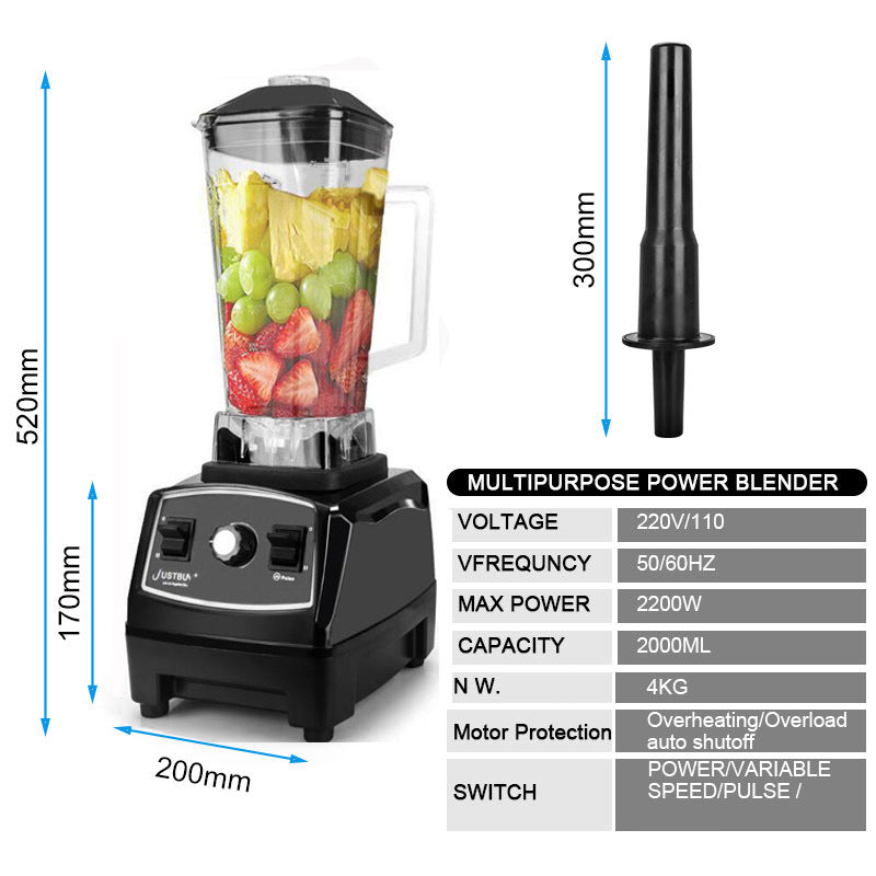 Blender broken wall cooking machine in black and silver design
