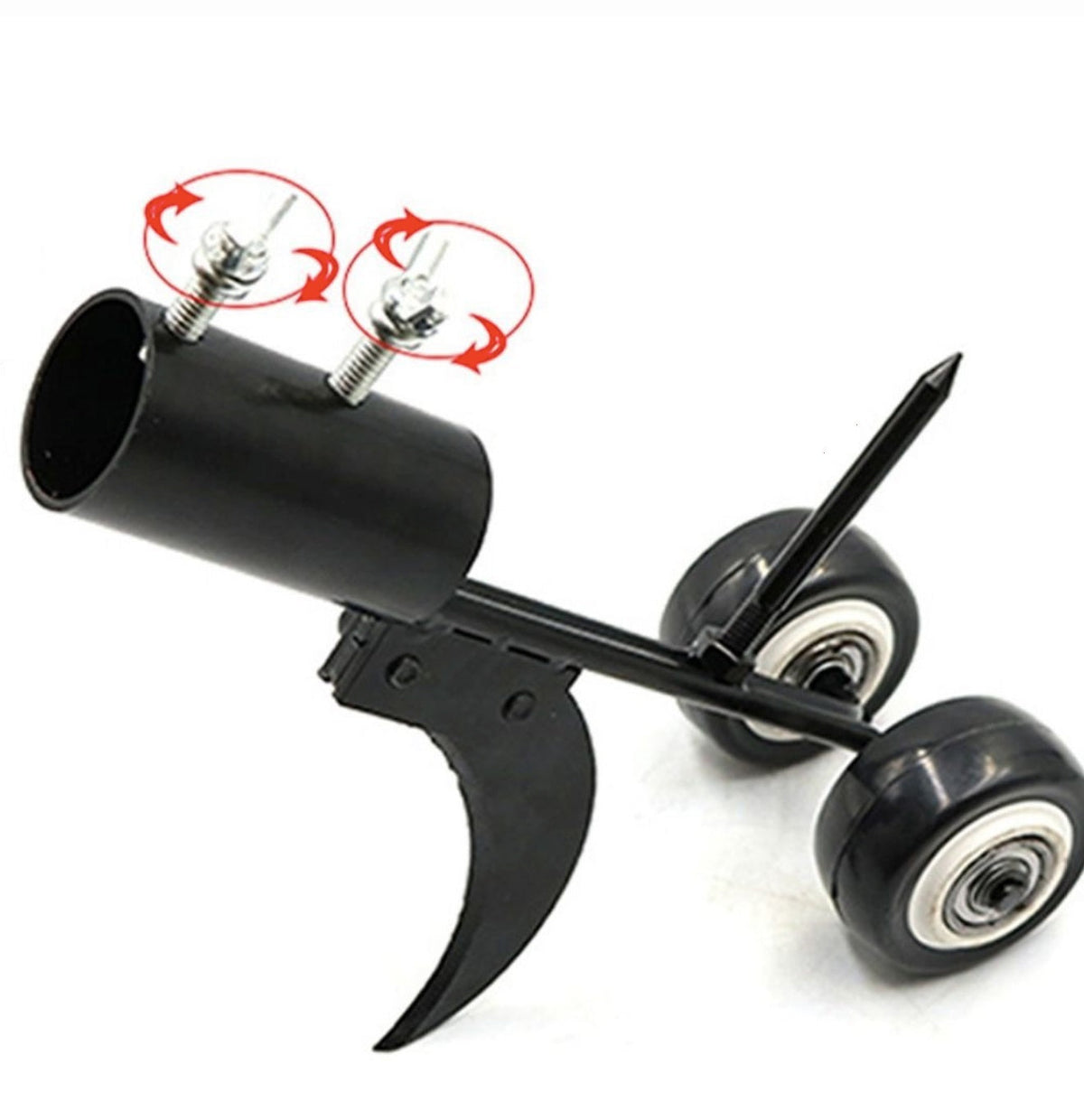 Portable gardening tool for quick weed removal along sidewalks, lawns, and yard edges