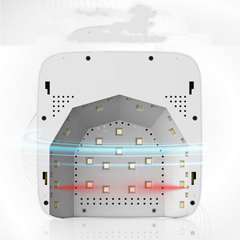 Rechargeable smart nail light machine with touch screen and reversal function, white design