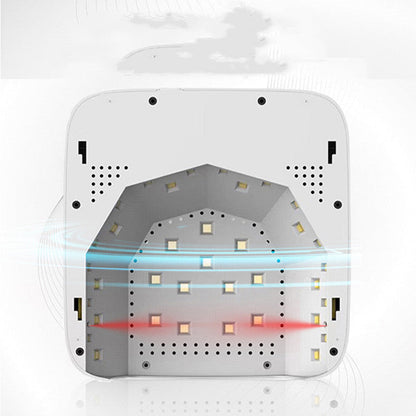 Rechargeable smart nail light machine with touch screen and reversal function, white design