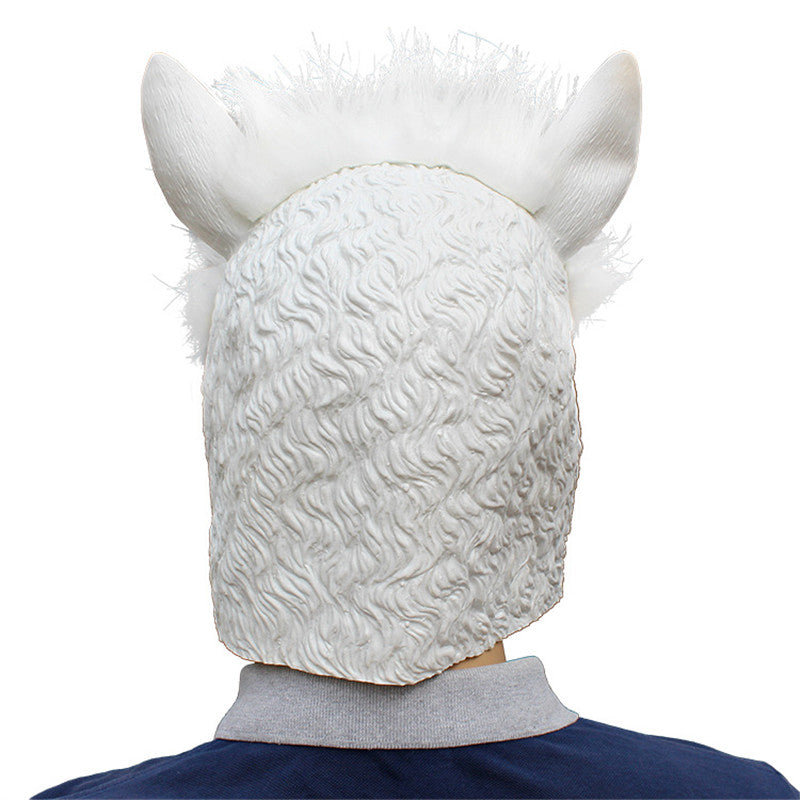 Halloween White Mask Party Supplies Animal Latex Mask