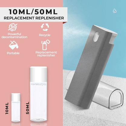 Mobile phone and computer LCD screen cleaner spray set with microfiber cloth