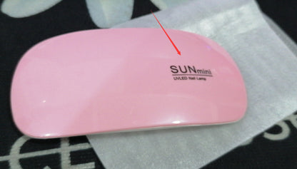 Portable 6W USB LED light therapy nail lamp machine in white, compact design