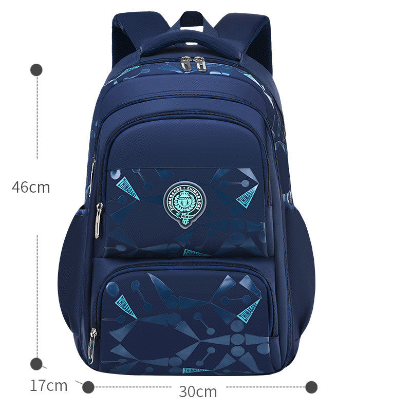 Korean leisure side refrigerator-style student schoolbag in a structured backpack design