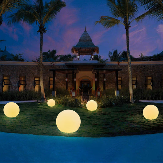 Outdoor waterproof LED luminous ball garden floor light in colorful glowing design