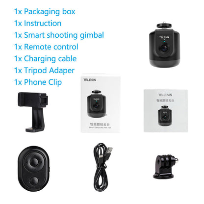 360-degree intelligent tracking pan tilt camera mount with rotating base