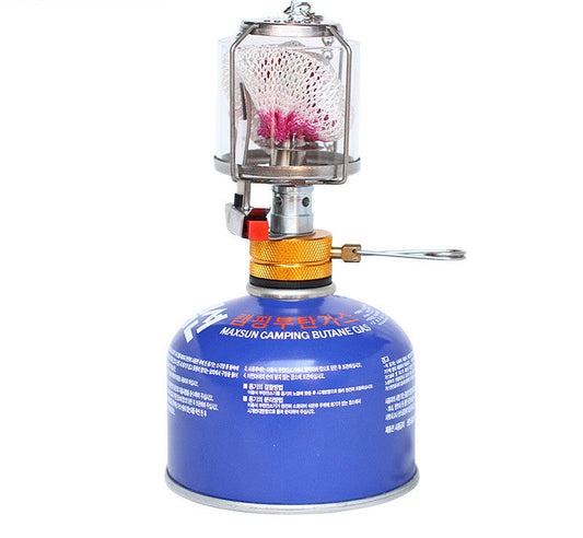 Portable gas light for self-driving camping, outdoor tent lighting, fishing, and heating with compact design