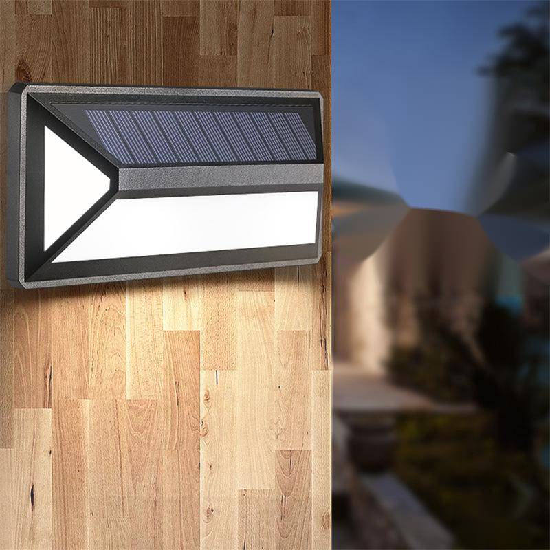 Solar wall light with compact outdoor fixture design by My Store