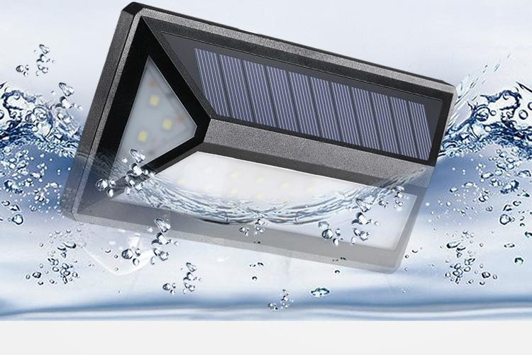 Solar wall light with modern outdoor design mounted on an exterior wall