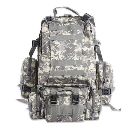 50L outdoor MOLLE military tactical backpack in waterproof design for camping, hiking, travel, and sports