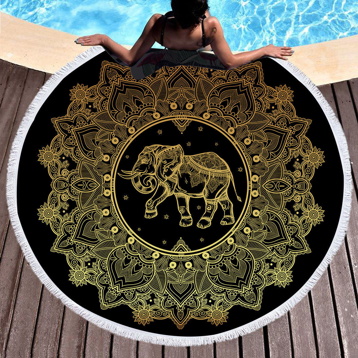 Custom bronzing microfiber beach towel with personalized design mootummaa