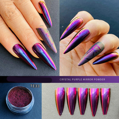 Gradient mirror powder mermaid powder pigment in shimmering multicolor finish by My Store