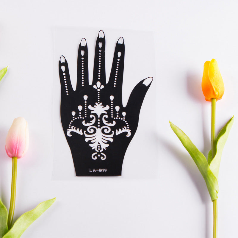 Two sheets of hand tattoo decal henna stencil temporary designs, Type 7, by My Store