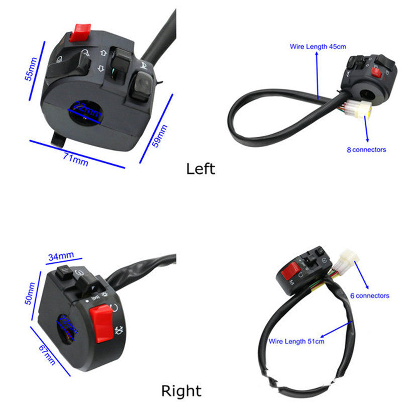 Universal handle switch assembly, modified handle switch component, product view