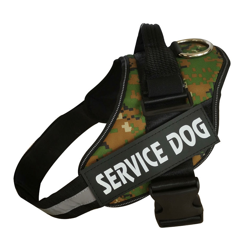 Personalized reflective breathable no-pull dog harness vest with adjustable straps and patch for small to large dogs