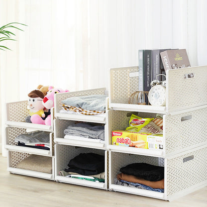 Drawer type space-saving wardrobe dormitory rack with multiple storage drawers and hanging space