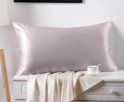 Double-sided 100% silk pillowcase, 19 momme, shown in a smooth fabric finish