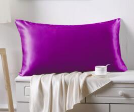 Double-sided 19 momme silk pillowcase in smooth fabric, shown in a folded rectangular design