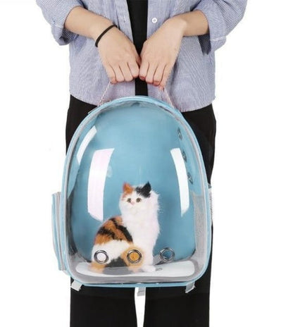 Transparent Cat Bag pet space carrier backpack, full-view design by My Store