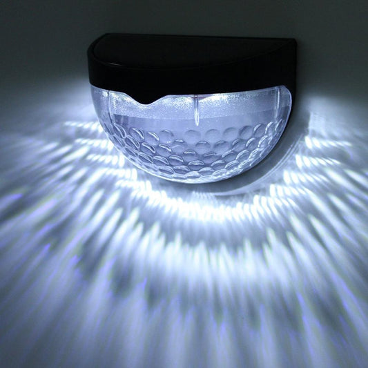 Solar waterproof semicircular fence lamp with water drop effect for garden walls, corridors, and staircases