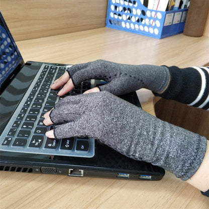 Cross-Border Indoor Men'S And Women'S Sports Fingerless Pressure Gloves Joint Rehabilitation Training Nursing Gloves Wholesale