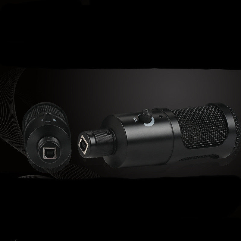 Computer game condenser microphone for voice, live recording, and streaming setup