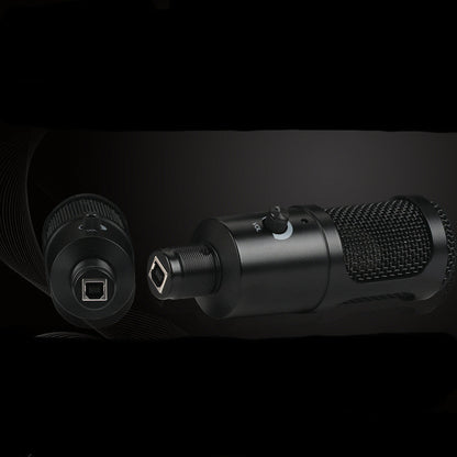 Computer game condenser microphone for voice, live recording, and streaming setup