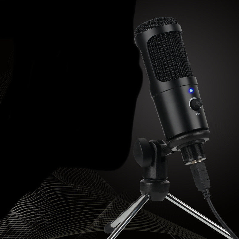 Computer game voice and live recording condenser microphone, desktop microphone for streaming and gaming