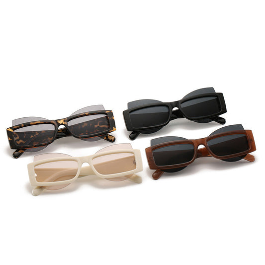 Fashion cat glasses with PC lenses and carved frames in a stylish design