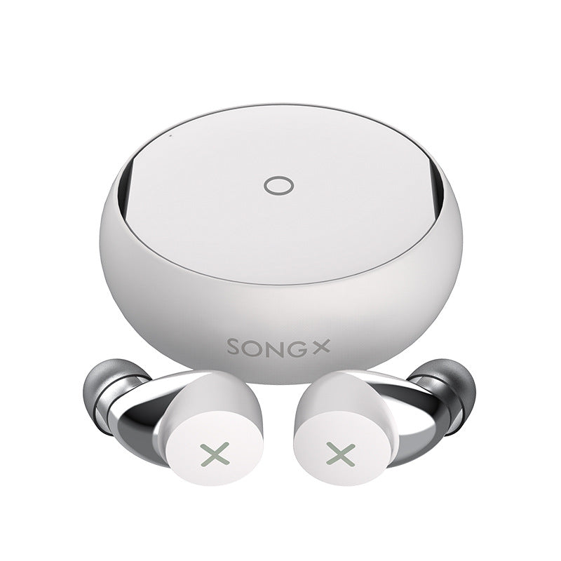 True wireless noise-cancelling Bluetooth earbuds with waterproof design and star loop detail