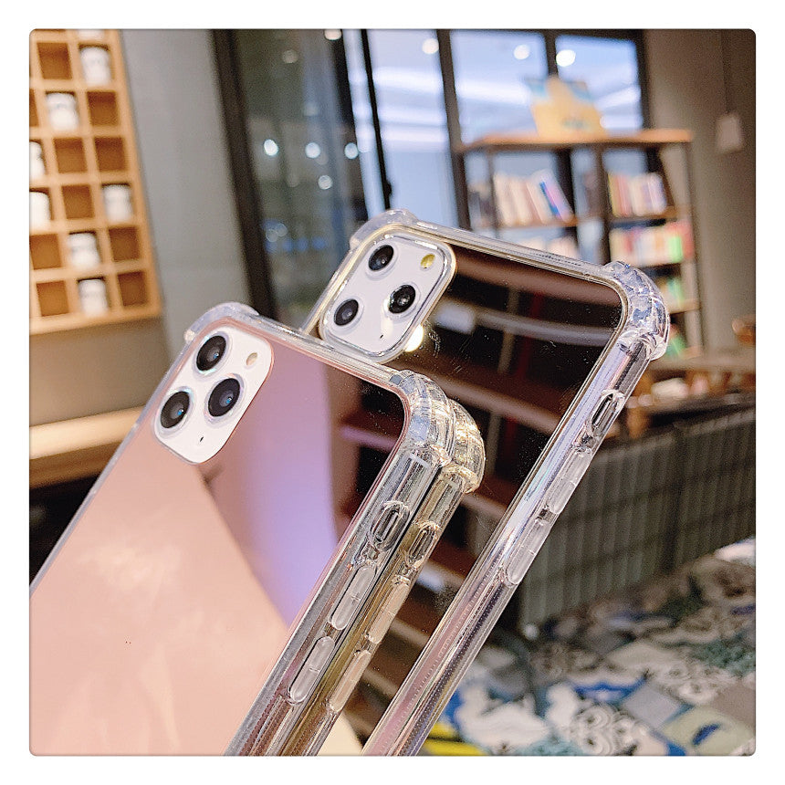 Mirror phone case with built-in mirror, sleek protective cover for smartphones