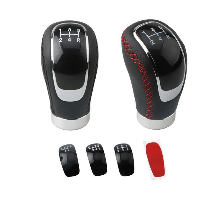 Modified PU rod wave club head handball leather gear head, black and red sporting equipment