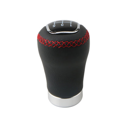 Modified PU rod wave club head handball leather gear head in black and gray close-up
