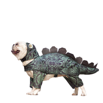Pet dinosaur clothes costume for dogs and cats in a playful dinosaur design