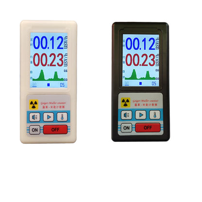 Nuclear radiation detector Geiger counter for measuring ionizing radiation in a compact handheld design