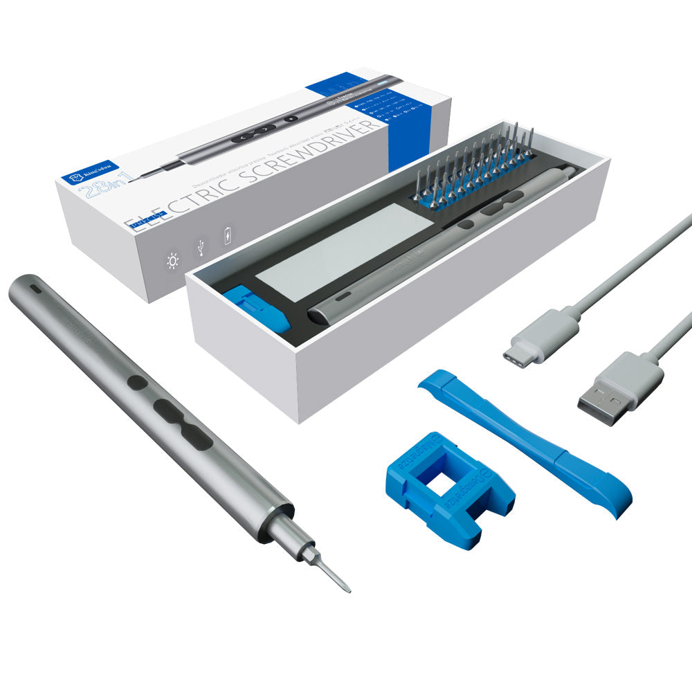 My Store rechargeable mini electric screwdriver with precision bit set for household repairs
