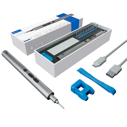 My Store rechargeable mini electric screwdriver with precision bit set for household repairs