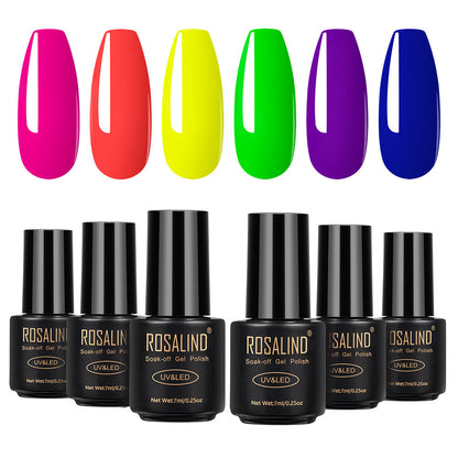 Six-bottle Fine nail polish set in assorted colors by My Store
