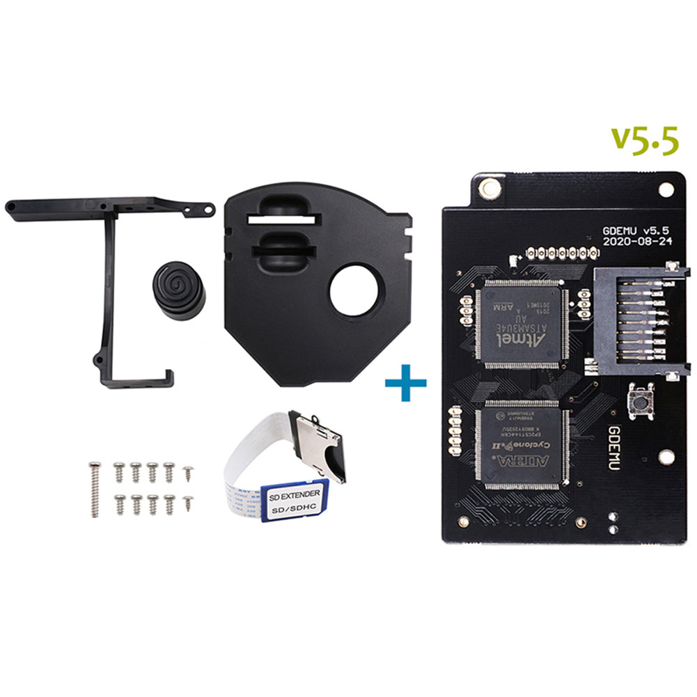 Black Gold SD card installation kit extension adapter, board-mounted view