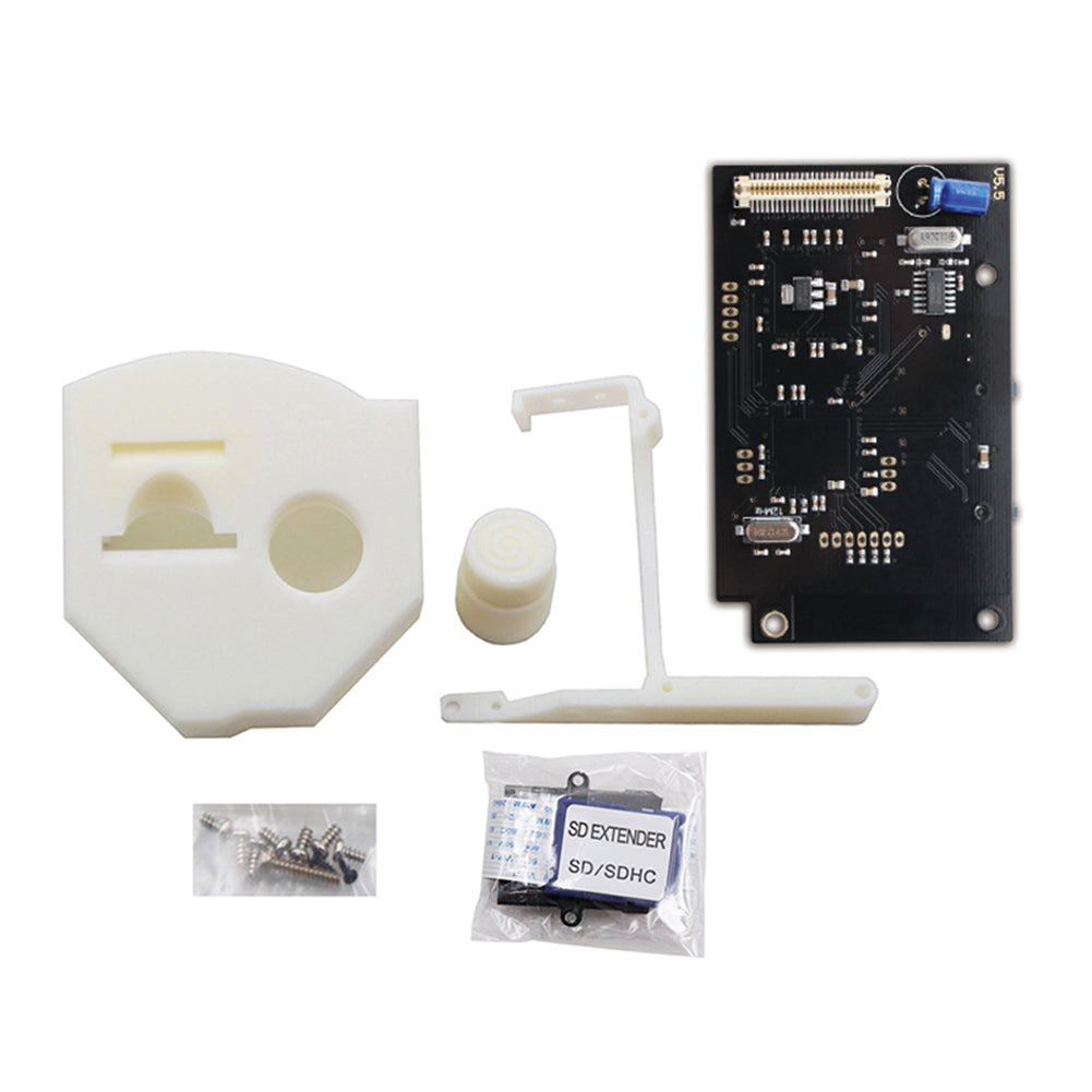 Black gold SD card installation kit extension adapter board with visible circuit board and connector components