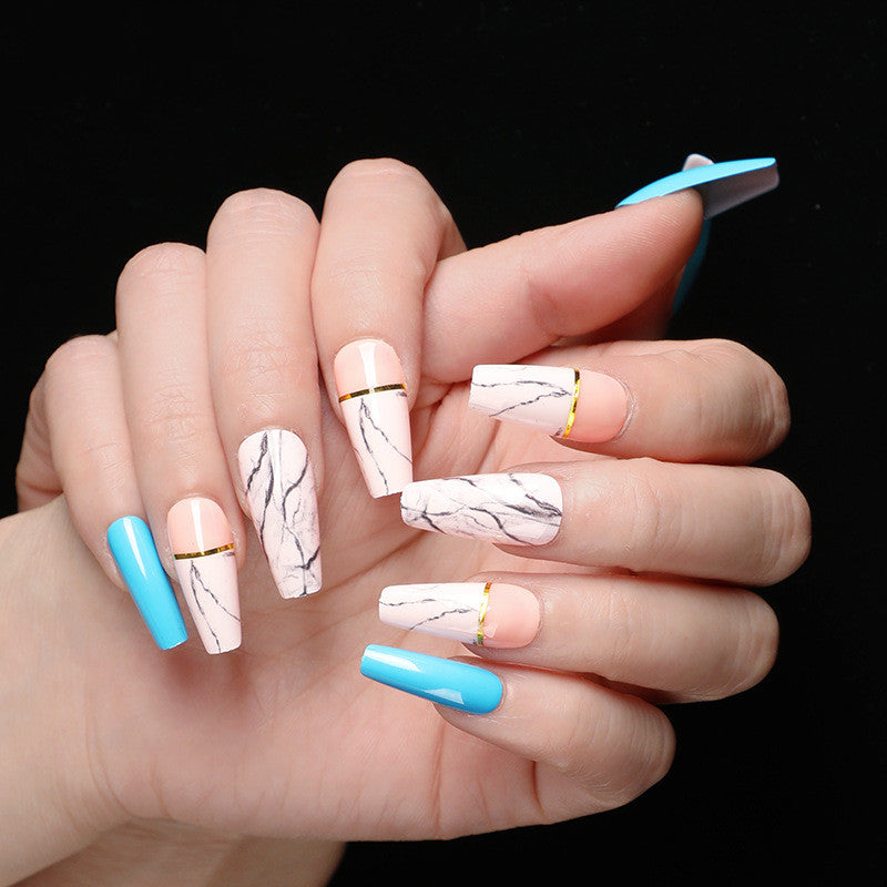 Ballet coffin fake nails by My Store, elegant tapered coffin-shaped nail tips
