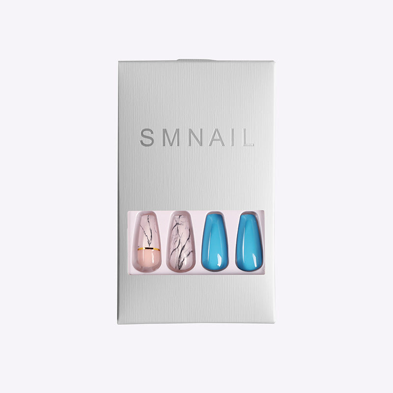 Ballet coffin fake nails in a sleek, tapered shape by My Store