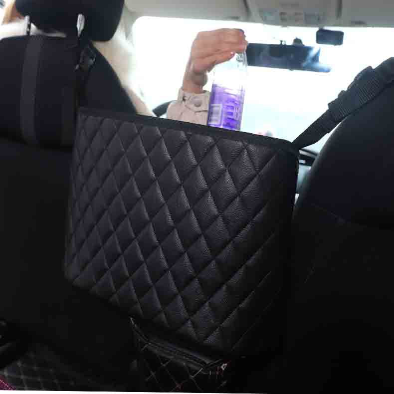 Car storage bag handbag holder, car seat storage organizer for tidy auto interior and middle console