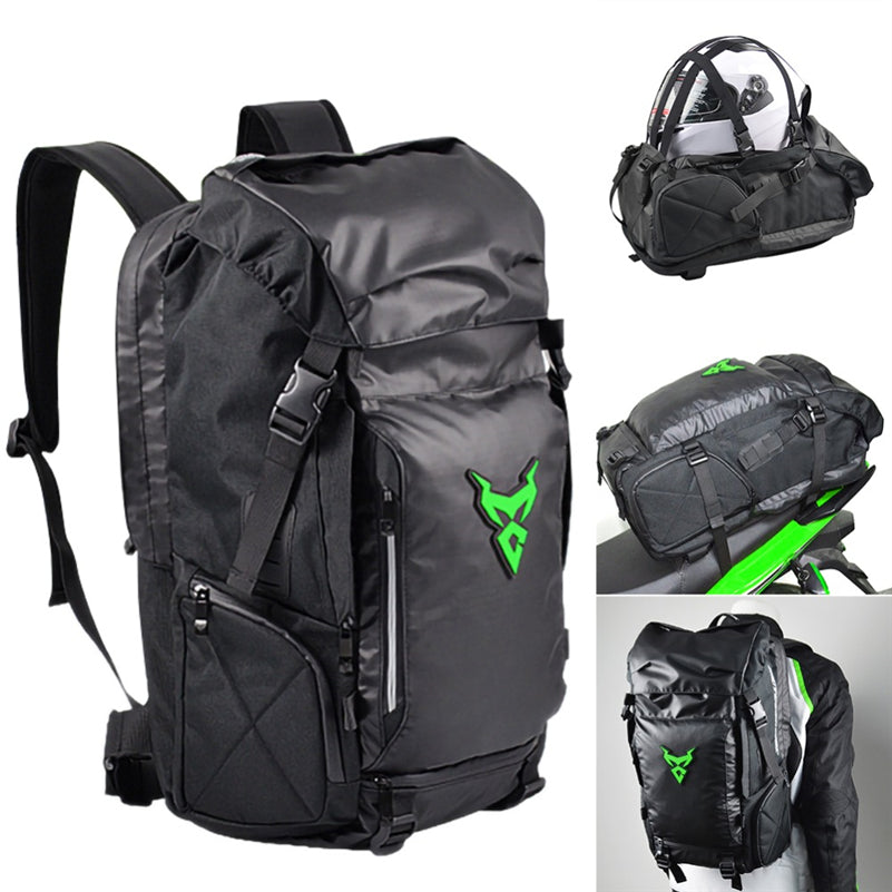 Multifunctional motorcycle travel backpack shoulder helmet bag with spacious storage and adjustable straps