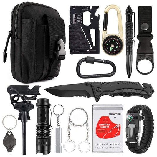 Amazon outdoor camping multifunction tool for wilderness survival and SOS self-defense supplies