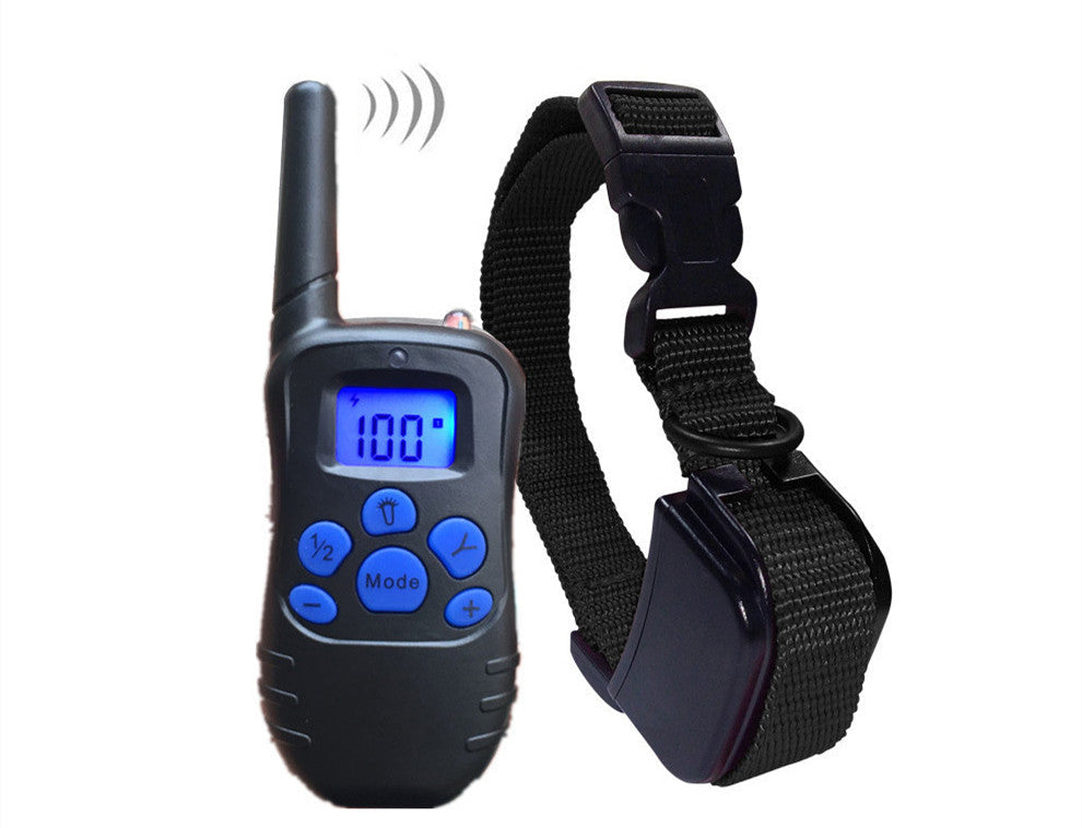 Anti-barking dog trainer with shock and vibration settings for barking control