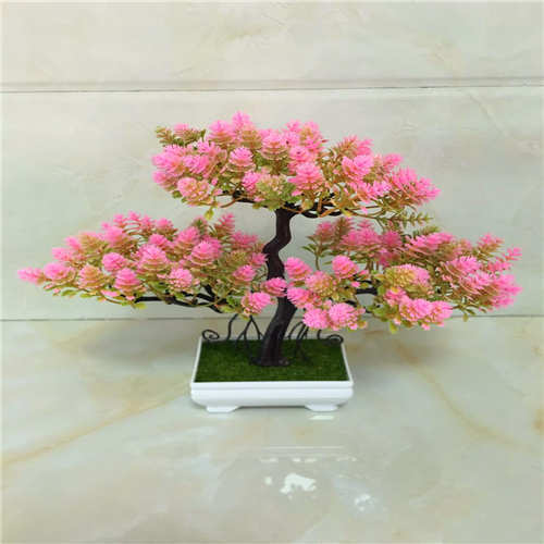Podium plastic decorative flowers in a colorful floral arrangement