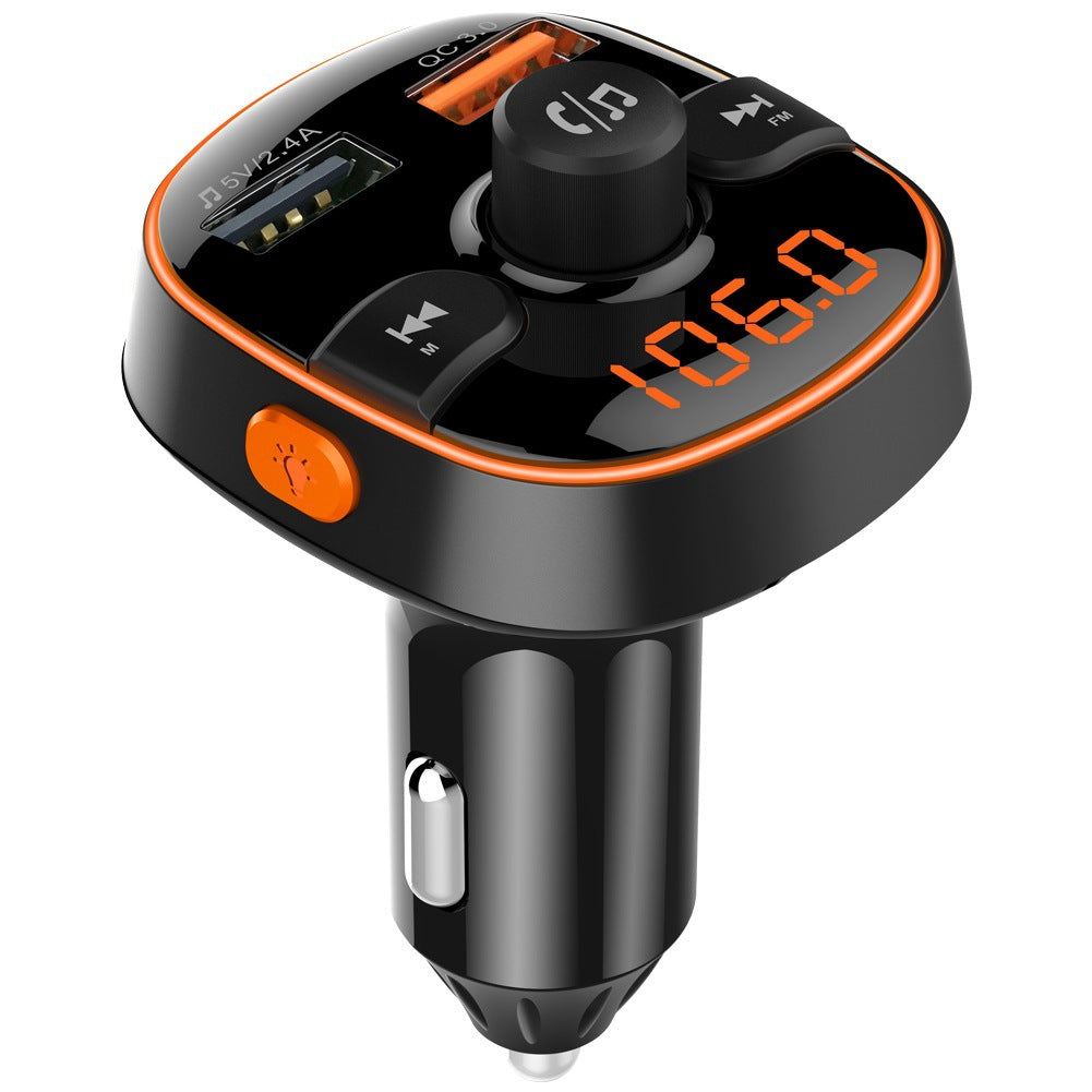 Car Bluetooth MP3 player FM transmitter with digital display and USB charging port
